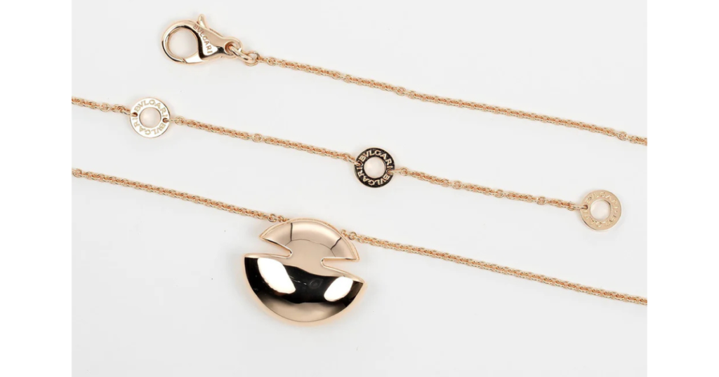 【BVLGARI】ブルガリ カボション ネックレス K18ピンクゴールド 約11.14g Cabochon レディースAランク
