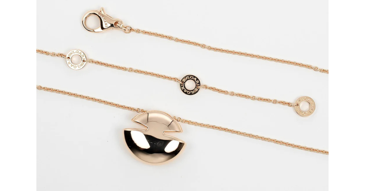 【BVLGARI】ブルガリ カボション ネックレス K18ピンクゴールド 約11.14g Cabochon レディースAランク