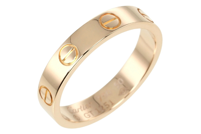 【CARTIER】カルティエ ミニラブ ウェディング 10号 リング・指輪 K18ピンクゴールド 約3.4g mini love wedding レディースAランク