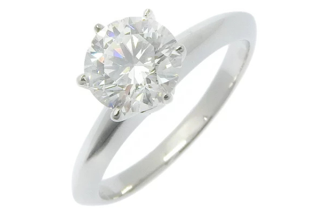 ティファニー TIFFANY&Co. ソリティア 7.5号 リング・指輪 Pt950プラチナ×ダイヤモンド 1.034 約4.0g Solitaire レディース