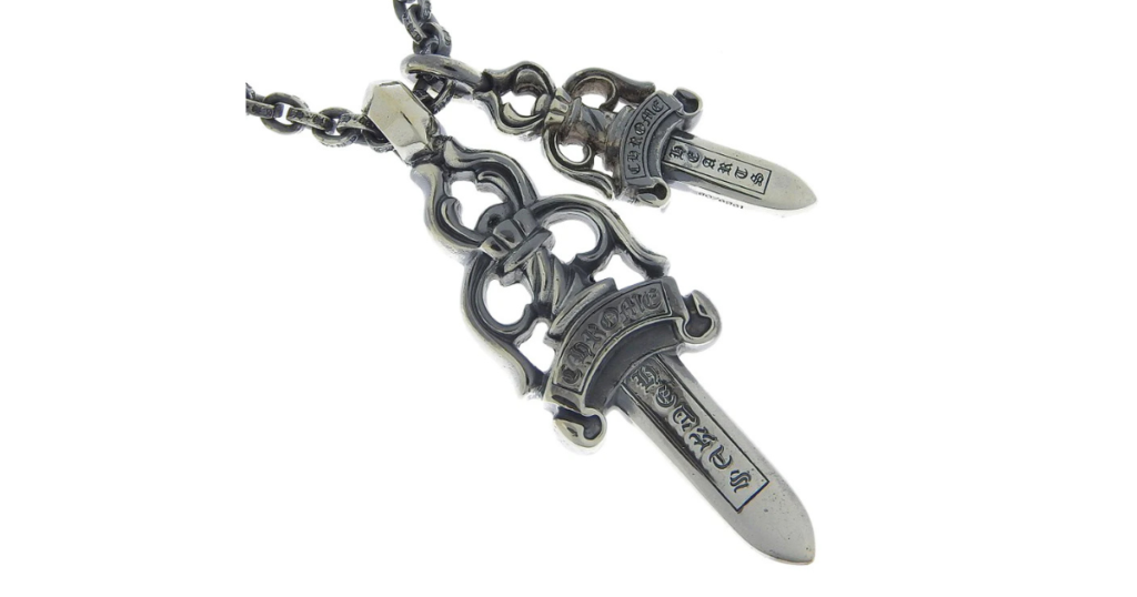 【CHROME HEARTS】クロムハーツ ラージタガー/ダブルタガー ペーパーチェーン シルバー925 ユニセックス ネックレス