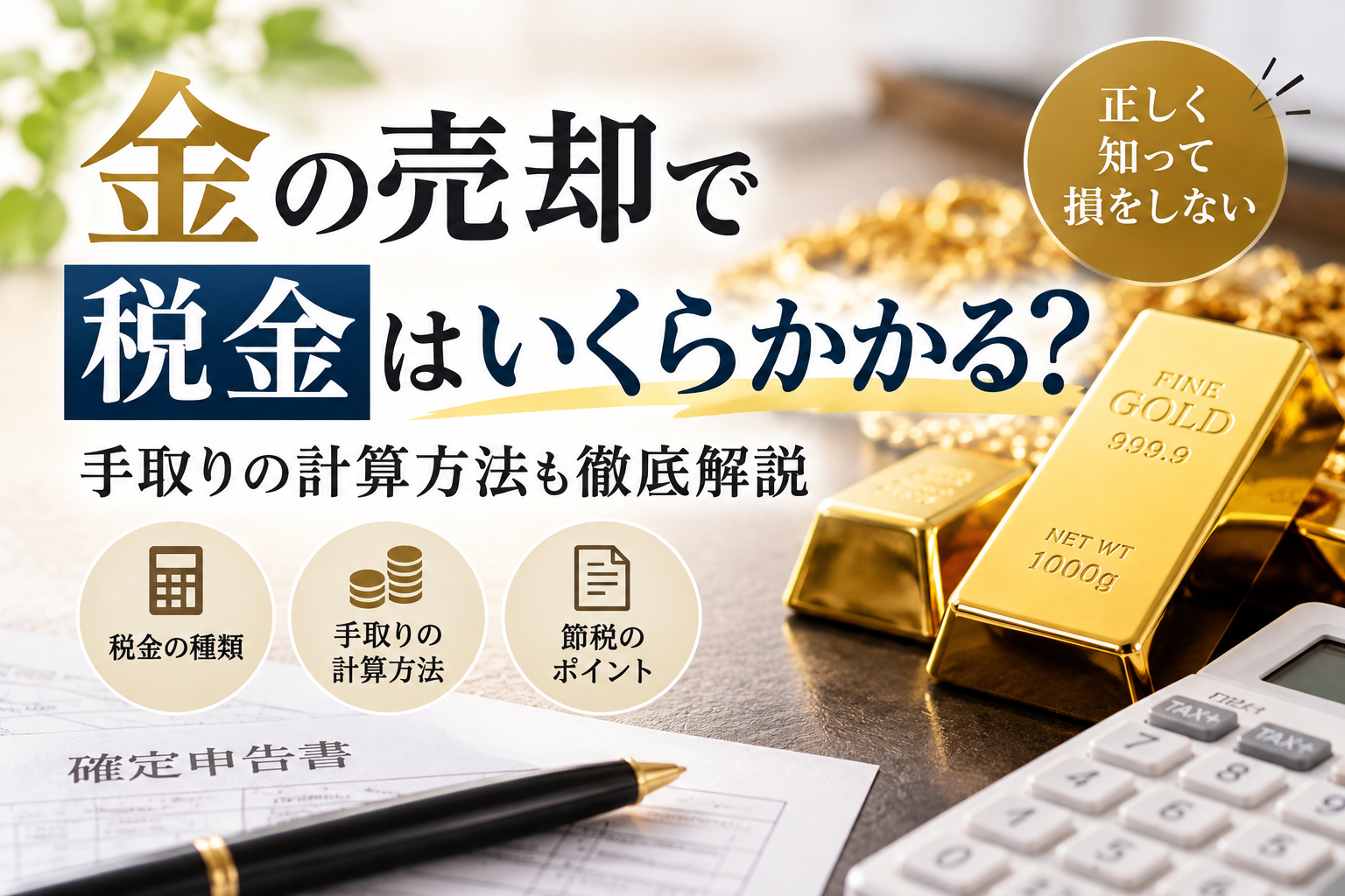 金　売却　税金