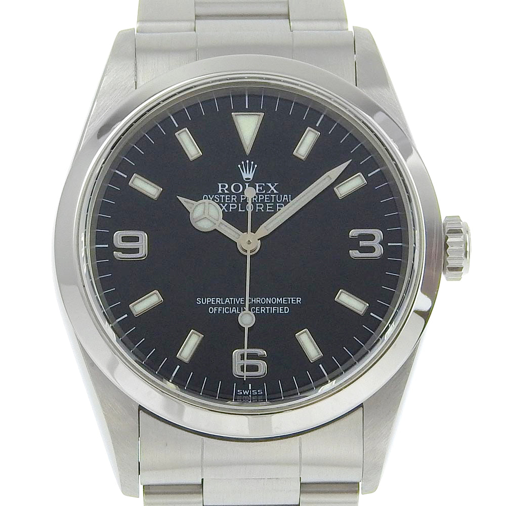 にしきの取扱品のロレックスエクスプローラー Ref.14270の文字盤とケース