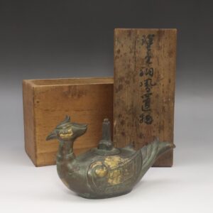 三世 秦蔵六 造 塗金銅鳳置物 骨董品